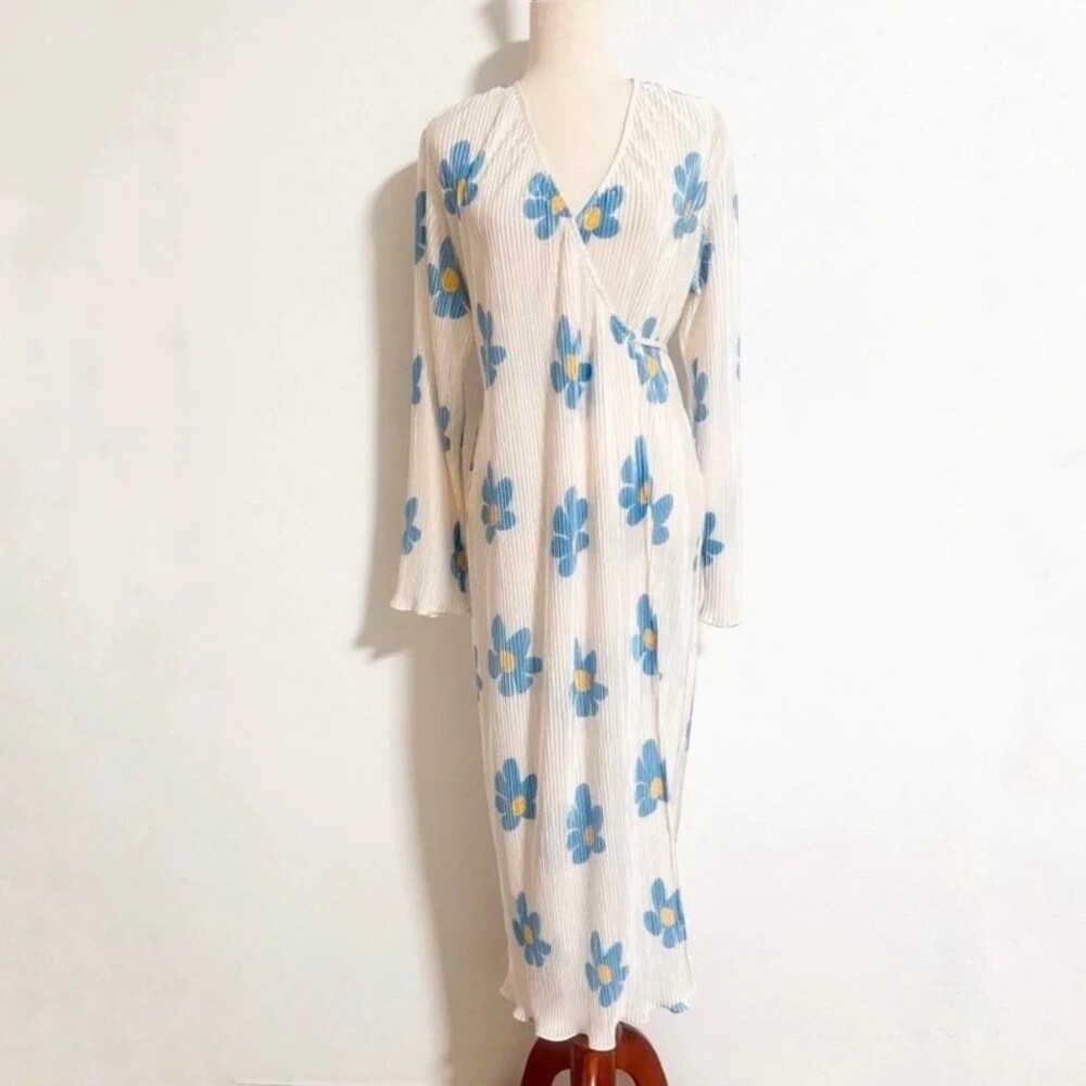 Daisy Print Wrap Dress
